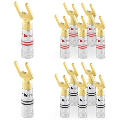 Nakamichi Clavija Banana 12-18 AWG 4 mm 24K Chapado en Oro Enchufe de plátano Adaptador para Altavoces con Cable y Amplificador de Altavoz HiFi 12 Piezas (6 Pares) Terminal de Horquilla Nakamichi Clavija Banana 12-18 AWG 4 mm 24K Chapado en Oro Enchufe de plátano Adaptador para Altavoces con Cable y Amplificador de Altavoz HiFi 12 Piezas (6 Pares) Terminal de Horquilla