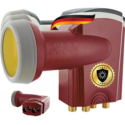 SCHWAIGER 418 Quattro LNB Low Noise Blockconverter Sun Protect Tapa LNB Digital Resistente al Calor Accesorios para Antenas parabólicas protección contra la Intemperie contactos Dorados Rojo SCHWAIGER 418 Quattro LNB Low Noise Blockconverter Sun Protect Tapa LNB Digital Resistente al Calor Accesorios para Antenas parabólicas protección contra la Intemperie contactos Dorados Rojo