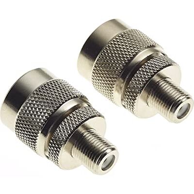 Keple Adaptador De Enchufe Tipo F A Enchufe Tipo N Hembra Coaxial De Antena RF Macho Paquete De 2 Keple Adaptador De Enchufe Tipo F A Enchufe Tipo N Hembra Coaxial De Antena RF Macho Paquete De 2