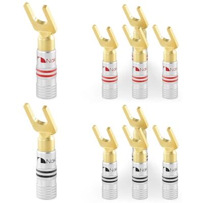 Nakamichi Clavija Banana 12-18 AWG 4 mm 24K Chapado en Oro Enchufe de plátano Adaptador para Altavoces con Cable y Amplificador de Altavoz HiFi 10 Piezas (5 Pares) Terminal de Horquilla Nakamichi Clavija Banana 12-18 AWG 4 mm 24K Chapado en Oro Enchufe de plátano Adaptador para Altavoces con Cable y Amplificador de Altavoz HiFi 10 Piezas (5 Pares) Terminal de Horquilla