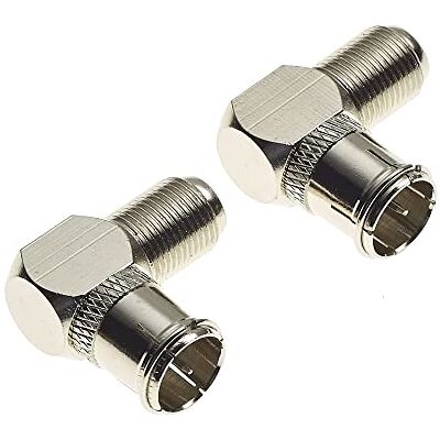 Keple Conector Coaxial De 90 Grados De Enchufe Macho Tipo F A Enchufe Hembra Tipo F Adaptador Coaxial En ángulo Recto para Televisores De Pared Paquete De 2 Keple Conector Coaxial De 90 Grados De Enchufe Macho Tipo F A Enchufe Hembra Tipo F Adaptador Coaxial En ángulo Recto para Televisores De Pared Paquete De 2