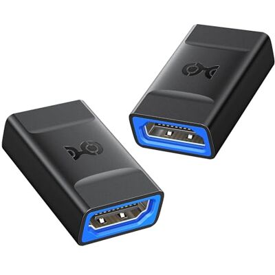Cable Matters 48Gbps / Acoplador HDMI, 8K, Pack de 2, Negro 8K@60Hz / 4K@240Hz, hembra a hembra, admite HDR, VRR y ALLM Cable Matters 48Gbps / Acoplador HDMI, 8K, Pack de 2, Negro 8K@60Hz / 4K@240Hz, hembra a hembra, admite HDR, VRR y ALLM