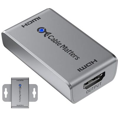Cable Matters Acoplador HDMI Activo 2.1 Montable en Pared, 8K 8K@60Hz, 4K@240Hz, HDR y EARC, HDMI-hembra a HDMI-hembra, PS5, Xbox Series X/S y Apple TV Cable Matters Acoplador HDMI Activo 2.1 Montable en Pared, 8K 8K@60Hz, 4K@240Hz, HDR y EARC, HDMI-hembra a HDMI-hembra, PS5, Xbox Series X/S y Apple TV