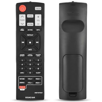 Bewinner Mando a Distancia para Barra de Sonido Controlador de Control Remoto de Repuesto para Altavoz AKB73575421 NB4530B, Transmisión Inalámbrica de 10M Bewinner Mando a Distancia para Barra de Sonido Controlador de Control Remoto de Repuesto para Altavoz AKB73575421 NB4530B, Transmisión Inalámbrica de 10M