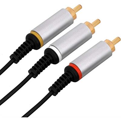 Zerone Cable de componentes de 1,5 m, Cable AV de Audio y vídeo para 1000 2000 3000 Zerone Cable de componentes de 1,5 m, Cable AV de Audio y vídeo para 1000 2000 3000