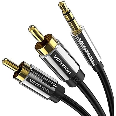 VENTION Cable Audio RCA, Cable Jack a 2 RCA, 2 RCA Macho a Jack 3,5 mm, Cable Splitter Audio Y, Compatible con Controlador de DJ, Sistema HiFi, Tablet, PC, Televisión, Estéreo, Amplificador (10m) VENTION Cable Audio RCA, Cable Jack a 2 RCA, 2 RCA Macho a Jack 3,5 mm, Cable Splitter Audio Y, Compatible con Controlador de DJ, Sistema HiFi, Tablet, PC, Televisión, Estéreo, Amplificador (10m)