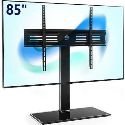 FITUEYES Soporte TV de Mesa para Pantalla de 50 a 85 Pulgadas hasta 50kg, Soporte TV Pie con Función de Altura Ajuste, Universal Giratorio MAX VESA 600x800mm FITUEYES Soporte TV de Mesa para Pantalla de 50 a 85 Pulgadas hasta 50kg, Soporte TV Pie con Función de Altura Ajuste, Universal Giratorio MAX VESA 600x800mm