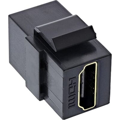 InLine 76202M HDMI Keystone Snap-In Insert 4K/60Hz, HDMI A Hembra/Hembra, Negro InLine 76202M HDMI Keystone Snap-In Insert 4K/60Hz, HDMI A Hembra/Hembra, Negro