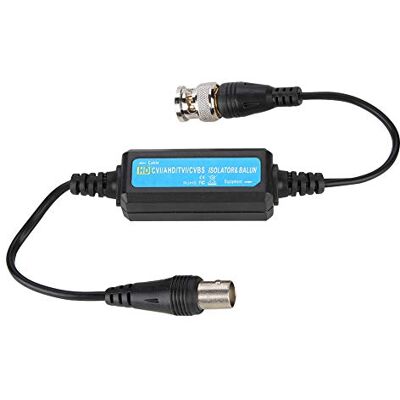 VBESTLIFE Aislador coaxial de vídeo a tierra Balun BNC macho a BNC hembra para cámara CCTV, compatible con HD-TVI/CVI/AHD/CVBS VBESTLIFE Aislador coaxial de vídeo a tierra Balun BNC macho a BNC hembra para cámara CCTV, compatible con HD-TVI/CVI/AHD/CVBS