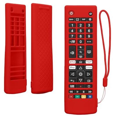 kwmobile Carcasa de Silicona Compatible con LG Smart TV AKB Funda Mando a Distancia Funda de Silicona Control Remoto Rojo kwmobile Carcasa de Silicona Compatible con LG Smart TV AKB Funda Mando a Distancia Funda de Silicona Control Remoto Rojo