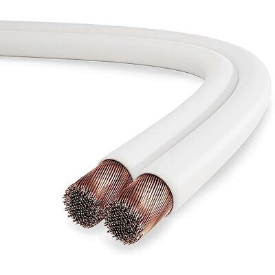 conecto cable altavoz, cable altavoz CCA, 2x0,75mm² color: blanco 10 metros conecto cable altavoz, cable altavoz CCA, 2x0,75mm² color: blanco 10 metros