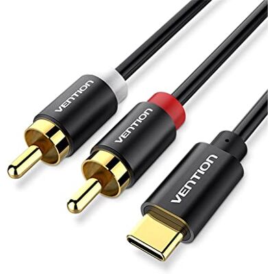 VENTION Cable de audio USB tipo C a 2 RCA tipo C RCA cable 2RCA Jack USB-C Línea de audio para Xiaomi LG Home Theater Amplifier DVD TV Altavoz (1.5m/5ft) VENTION Cable de audio USB tipo C a 2 RCA tipo C RCA cable 2RCA Jack USB-C Línea de audio para Xiaomi LG Home Theater Amplifier DVD TV Altavoz (1.5m/5ft)