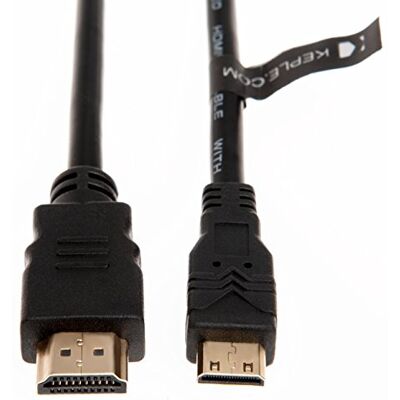 Keple Cable Mini HDMI Alta Velocidad Mini HDMI (Tipo D) a HDMI (Tipo A) Cable Compatible con Conectar Canon Medion Nikon Olympus Panasonic Sony (3m / 10ft) Keple Cable Mini HDMI Alta Velocidad Mini HDMI (Tipo D) a HDMI (Tipo A) Cable Compatible con Conectar Canon Medion Nikon Olympus Panasonic Sony (3m / 10ft)