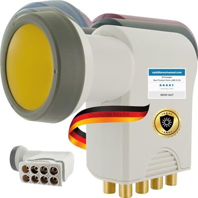 SCHWAIGER 5118 Octo LNB Low Noise Blockconverter Sun Protect Tapa LNB Digital Resistente al Calor Accesorios para Antenas parabólicas protección contra la Intemperie contactos Dorados Gris Claro SCHWAIGER 5118 Octo LNB Low Noise Blockconverter Sun Protect Tapa LNB Digital Resistente al Calor Accesorios para Antenas parabólicas protección contra la Intemperie contactos Dorados Gris Claro