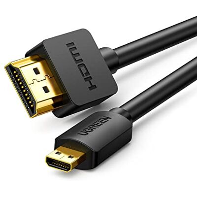 UGREEN Cable Micro HDMI a HDMI, 4K Alta Velocidad Adaptador Micro HDMI to HDMI Ethernet ARC 3D, Compatible con Gopro Hero 6 Black, Raspberry Pi4, Cámara, BQ Aquaris M10 M8, Sony Alpha A6000,TV,1 Metro UGREEN Cable Micro HDMI a HDMI, 4K Alta Velocidad Adaptador Micro HDMI to HDMI Ethernet ARC 3D, Compatible con Gopro Hero 6 Black, Raspberry Pi4, Cámara, BQ Aquaris M10 M8, Sony Alpha A6000,TV,1 Metro