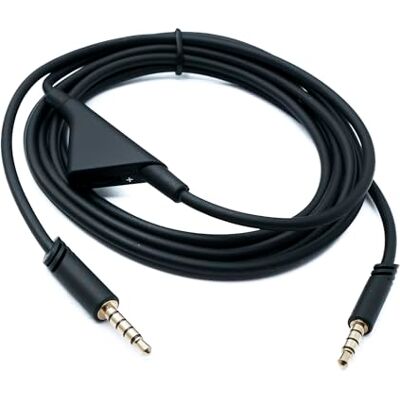 SYSTEM-S Cable de audio jack 3,5 mm TRRS a TRS macho negro 2 m Control de volumen, adaptador AUX SYSTEM-S Cable de audio jack 3,5 mm TRRS a TRS macho negro 2 m Control de volumen, adaptador AUX