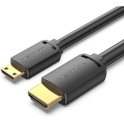Cable HDMI Mini HDMI a HDMI 4K - Negro Cable HDMI Mini HDMI a HDMI 4K - Negro