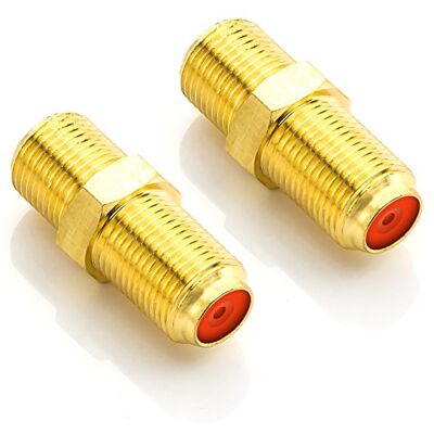 deleyCON 2 Piezas Sat Adaptador Conector Cable Coaxial Extender 2X F-Hembra Tuerca Ancho Chapado en Oro para Sat Cable BK Sistemas deleyCON 2 Piezas Sat Adaptador Conector Cable Coaxial Extender 2X F-Hembra Tuerca Ancho Chapado en Oro para Sat Cable BK Sistemas