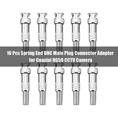 Zerone 10 Piezas BNC Macho coaxial Conectores de Tornillo de Bloqueo Adaptador de Terminal para CCTV Seguridad en el Hogar Cámara de vigilancia Zerone 10 Piezas BNC Macho coaxial Conectores de Tornillo de Bloqueo Adaptador de Terminal para CCTV Seguridad en el Hogar Cámara de vigilancia