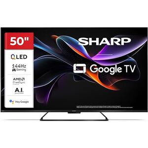 Sharp 50HR7365E Google TV, 50" UHD, Frameless,144Hz, QLED, HDR10, Dolby Vision HDR, Google Assistant con microfono, Chromecast, Bluetooth, Dolby Atmos 2x12W, HDMI 2.1 x4, USBx2, Color Negro Sharp 50HR7365E Google TV, 50" UHD, Frameless,144Hz, QLED, HDR10, Dolby Vision HDR, Google Assistant con microfono, Chromecast, Bluetooth, Dolby Atmos 2x12W, HDMI 2.1 x4, USBx2, Color Negro