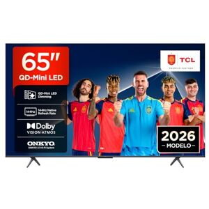 TCL 65T8D Televisor 65 Pulgadas QD-Mini LED 4K Smart TV, Gaming TV, 144Hz Game Accelerator 288Hz FHD, FreeSync Premium, Dolby Vision & Atmos, HDR10+, Onkyo 2.1, Google TV, Game Master TCL 65T8D Televisor 65 Pulgadas QD-Mini LED 4K Smart TV, Gaming TV, 144Hz Game Accelerator 288Hz FHD, FreeSync Premium, Dolby Vision & Atmos, HDR10+, Onkyo 2.1, Google TV, Game Master