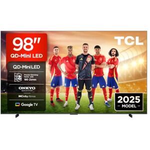TCL 98Q6C Televisor 98 Pulgadas QD-Mini LED 4K Smart TV, 1000 nits, 144Hz Motion Clarity Pro, Onkyo 2.1, Game Master, FreeSync, Google TV, Dolby Vision IQ y Atmos TCL 98Q6C Televisor 98 Pulgadas QD-Mini LED 4K Smart TV, 1000 nits, 144Hz Motion Clarity Pro, Onkyo 2.1, Game Master, FreeSync, Google TV, Dolby Vision IQ y Atmos