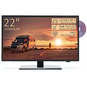 Direct Importer TV Full HD 22" para Autocaravana - DVD/USB/Ci+/Hdmi - 12/24/230V - Vesa - Ultra Slim Design