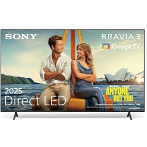 Sony BRAVIA 3, Direct LED TV 65 Pulgadas, Altavoz X-Balanced, Dolby Vision/Atmos, Google TV 2025, Apple AirPlay 2, Eco Dashboard 2, Menú del Juego 2, Smart TV, K65S32, 65", Negro Sony BRAVIA 3, Direct LED TV 65 Pulgadas, Altavoz X-Balanced, Dolby Vision/Atmos, Google TV 2025, Apple AirPlay 2, Eco Dashboard 2, Menú del Juego 2, Smart TV, K65S32, 65", Negro