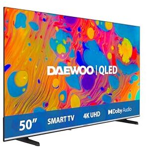 Daewoo 50DM55QV QLED Smart TV 50 Pulgadas 4K Ultra HD HDR, Televisor con Dolby Vision & Dolby Atmos, Compatible con Alexa, Diseño sin Marcos, Peana Lateral Daewoo 50DM55QV QLED Smart TV 50 Pulgadas 4K Ultra HD HDR, Televisor con Dolby Vision & Dolby Atmos, Compatible con Alexa, Diseño sin Marcos, Peana Lateral