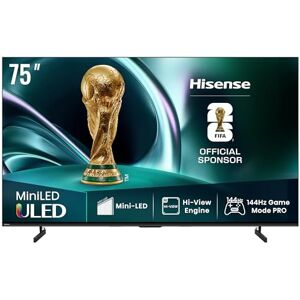 Hisense 75U7Q MiniLED Smart TV 75 Pulgadas, Quantum Dot Colour, Modo Juego de 144Hz, Subwoofer Integrado, Full Array Local Dimming, Dolby Vision IQ & Dolby Atmos Hisense 75U7Q MiniLED Smart TV 75 Pulgadas, Quantum Dot Colour, Modo Juego de 144Hz, Subwoofer Integrado, Full Array Local Dimming, Dolby Vision IQ & Dolby Atmos