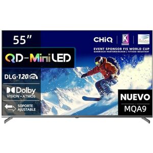 CHiQ M55QA9 55 Pulgadas (139 cm) TV Smart 4K Mini QLED TV, 60Hz MEMC & Local Dimming,Dolby Vision & Atmos,DLG 120Hz* (Mejorado por Software),HDR10 CHiQ M55QA9 55 Pulgadas (139 cm) TV Smart 4K Mini QLED TV, 60Hz MEMC & Local Dimming,Dolby Vision & Atmos,DLG 120Hz* (Mejorado por Software),HDR10