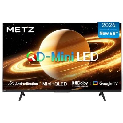 Metz TV 65 pulgadas (164 cm) 4K QLED Mini LED Smart TV HDR 10+ MEMC Pantalla mate antirreflejos with Chromecast Google TV Local Dimming Dolby Audio & Vision & Atmos Modo Juego( 65MNH7000Z 2026 modelo) Metz TV 65 pulgadas (164 cm) 4K QLED Mini LED Smart TV HDR 10+ MEMC Pantalla mate antirreflejos with Chromecast Google TV Local Dimming Dolby Audio & Vision & Atmos Modo Juego( 65MNH7000Z 2026 modelo)