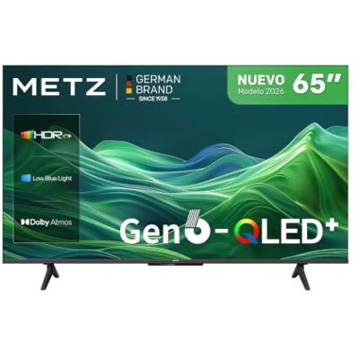 Metz Televisor 65 Pulgadas QLED Smart TV con Chromecast, 4K UHD, HDR10+, Dolby Vision, Dolby Atmos, MEMC, HDMI 2.1, Cuidado Visual, DVB-T/T2/C/S/S2 HEVC, Ci+, 65MQH7500Z, Modelo 2026 Metz Televisor 65 Pulgadas QLED Smart TV con Chromecast, 4K UHD, HDR10+, Dolby Vision, Dolby Atmos, MEMC, HDMI 2.1, Cuidado Visual, DVB-T/T2/C/S/S2 HEVC, Ci+, 65MQH7500Z, Modelo 2026