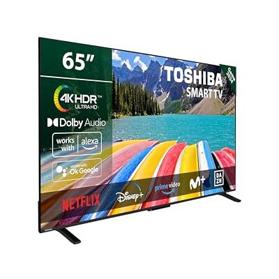 Toshiba 65UV2363DG Smart TV 4K UHD de 65", sin Marcos, con HDR10, Dolby Audio, Compatible con Asistente de Voz Alexa y Google, Bluetooth Toshiba 65UV2363DG Smart TV 4K UHD de 65", sin Marcos, con HDR10, Dolby Audio, Compatible con Asistente de Voz Alexa y Google, Bluetooth