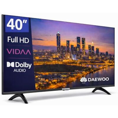 Daewoo 40VB56FV Smart TV 40 Pulgadas Full HD, HDR10, Dolby Audio, WiFi, HDMI, Diseño Sin Marcos (Frameless), Funciones de accesibilidad, Gama 2026 Daewoo 40VB56FV Smart TV 40 Pulgadas Full HD, HDR10, Dolby Audio, WiFi, HDMI, Diseño Sin Marcos (Frameless), Funciones de accesibilidad, Gama 2026
