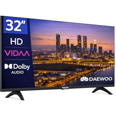 Daewoo 32VB56HV Smart TV 32 Pulgadas HD, HDR10, Dolby Audio, WiFi, HDMI, Diseño Sin Marcos (Frameless), Funciones de accesibilidad, Gama 2026 Daewoo 32VB56HV Smart TV 32 Pulgadas HD, HDR10, Dolby Audio, WiFi, HDMI, Diseño Sin Marcos (Frameless), Funciones de accesibilidad, Gama 2026