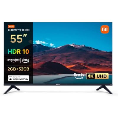 Xiaomi TV F 55 2025, 55 Pulgadas (140 cm), 4K UHD, Smart TV, Fire OS8, Control por Voz Alexa, HDR10, MEMC,Modo Game Boost 120Hz, Compatible con Apple Air Xiaomi TV F 55 2025, 55 Pulgadas (140 cm), 4K UHD, Smart TV, Fire OS8, Control por Voz Alexa, HDR10, MEMC,Modo Game Boost 120Hz, Compatible con Apple Air