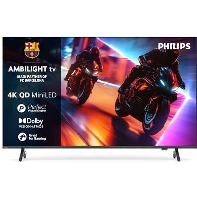 Philips Ambilight 65MLED920 'The Xtra' Mini LED 4K Smart TV Pantalla de 65 Pulgadas con Motor P5 Picture Engine Ultra HD, Titan OS, Dolby Vision y Sonido Dolby Atmos Philips Ambilight 65MLED920 'The Xtra' Mini LED 4K Smart TV Pantalla de 65 Pulgadas con Motor P5 Picture Engine Ultra HD, Titan OS, Dolby Vision y Sonido Dolby Atmos