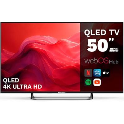 Grunkel QLED-5026WBS Smart TV QLED 50” 4K UHD webOS TDT T3 + Satélite S3 WiFi USB Grabador PVR 4 HDMI 3 USB Sonido 20W Grunkel QLED-5026WBS Smart TV QLED 50” 4K UHD webOS TDT T3 + Satélite S3 WiFi USB Grabador PVR 4 HDMI 3 USB Sonido 20W