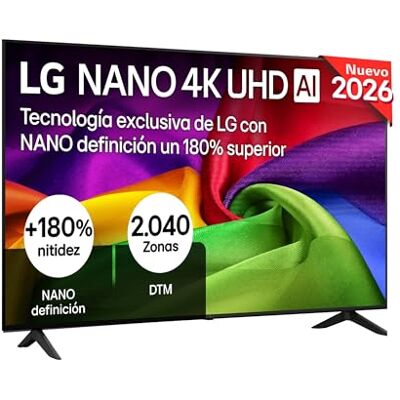 LG 50NU800B6LC TV 50", Nano 4K UHD AI, Smart TV, WebOS 25 (Actualizable), Procesador Alpha 7 Gen9 AI, 144Hz, HDR10 y Dolby Digital Plus, Sin Reflejos al 94%, Negro LG 50NU800B6LC TV 50", Nano 4K UHD AI, Smart TV, WebOS 25 (Actualizable), Procesador Alpha 7 Gen9 AI, 144Hz, HDR10 y Dolby Digital Plus, Sin Reflejos al 94%, Negro