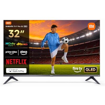 Xiaomi TV F Pro 32, 32 Pulgadas (81 cm), QLED, Smart TV, Fire OS7, Control por Voz Alexa, Dolby Audio™, DTS Virtual:X, DTS-HD, Compatible con Apple AirPlay Xiaomi TV F Pro 32, 32 Pulgadas (81 cm), QLED, Smart TV, Fire OS7, Control por Voz Alexa, Dolby Audio™, DTS Virtual:X, DTS-HD, Compatible con Apple AirPlay