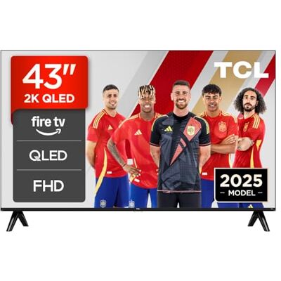 TCL 43SF560 Televisor 43 Pulgadas QLED Full HD, Smart TV con Fire TV, Control por Voz Alexa, HDR10, Dolby Audio, DTS Virtual:X, AirPlay 2, Sin Bisel TCL 43SF560 Televisor 43 Pulgadas QLED Full HD, Smart TV con Fire TV, Control por Voz Alexa, HDR10, Dolby Audio, DTS Virtual:X, AirPlay 2, Sin Bisel