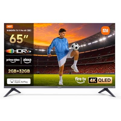 Xiaomi TV F Pro 65, 65 Pulgadas (165 cm), 4K UHD QLED, Smart TV, Fire OS8, Control por Voz Alexa, HDR10+, Modo Game Boost 120Hz, MEMC, 2GB+32GB, Compatible con Apple AirPlay Xiaomi TV F Pro 65, 65 Pulgadas (165 cm), 4K UHD QLED, Smart TV, Fire OS8, Control por Voz Alexa, HDR10+, Modo Game Boost 120Hz, MEMC, 2GB+32GB, Compatible con Apple AirPlay