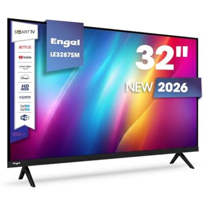 Engel LE3287SM Smart TV LED 32 Pulgadas HD Ready con VIDAA, Dolby Audio, DVB-T2/S2/C, 2 HDMI, 2 USB, Ethernet, Ranura Ci, PVR Time Shift, Modo Hotel y VESA 200x100 Engel LE3287SM Smart TV LED 32 Pulgadas HD Ready con VIDAA, Dolby Audio, DVB-T2/S2/C, 2 HDMI, 2 USB, Ethernet, Ranura Ci, PVR Time Shift, Modo Hotel y VESA 200x100