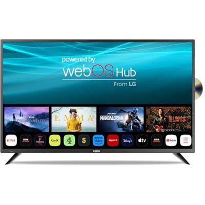 Cello C5024WSF Smart TV de 50 Pulgadas, fácil de Usar: Reproductor de DVD, Triple sintonizador, Bluetooth, Sistema LG WebOS ultrarrápido, Netflix, Prime y Puertos HDMI y USB Integrados Cello C5024WSF Smart TV de 50 Pulgadas, fácil de Usar: Reproductor de DVD, Triple sintonizador, Bluetooth, Sistema LG WebOS ultrarrápido, Netflix, Prime y Puertos HDMI y USB Integrados