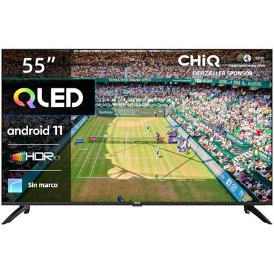 CHiQ U55QG7V Smart TV de 55 Pulgadas con Pantalla QLED, UHD, Dolby Vision HDR10, compatibilidad con Alexa, Asistente de Google, BT5.0, HDMI2.0, USB2.0,H.264,H.265,Modelo Negro de 2023 CHiQ U55QG7V Smart TV de 55 Pulgadas con Pantalla QLED, UHD, Dolby Vision HDR10, compatibilidad con Alexa, Asistente de Google, BT5.0, HDMI2.0, USB2.0,H.264,H.265,Modelo Negro de 2023