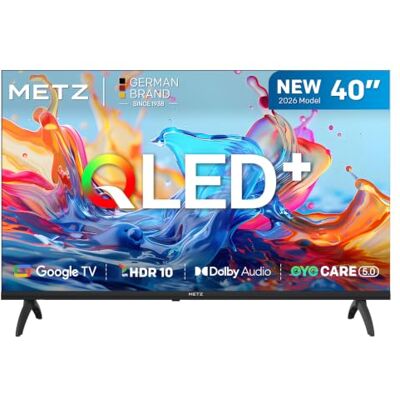 Metz TV 40 Pulgadas Smart TV, Televisor 40” QLED, HDR10, Dolby Audio, Chromecast Integrado, WiFi, Bluetooth 5.1, HDMI 2.1, DVB-T2/S2/C, Ci+, 40MQH7000Y (Modelo 2026) Metz TV 40 Pulgadas Smart TV, Televisor 40” QLED, HDR10, Dolby Audio, Chromecast Integrado, WiFi, Bluetooth 5.1, HDMI 2.1, DVB-T2/S2/C, Ci+, 40MQH7000Y (Modelo 2026)