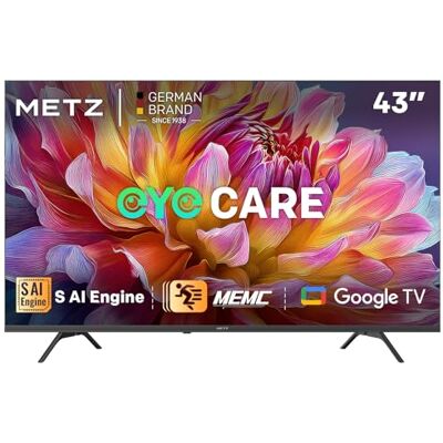 Metz 43MUF7000Z 43" Smart TV, 4K UHD Google TV, MEMC, Dolby Vision, Dolby Atmos, Google Cast, Cuidado Ocular, Compatible con el Asistente de Google(2025) Metz 43MUF7000Z 43" Smart TV, 4K UHD Google TV, MEMC, Dolby Vision, Dolby Atmos, Google Cast, Cuidado Ocular, Compatible con el Asistente de Google(2025)