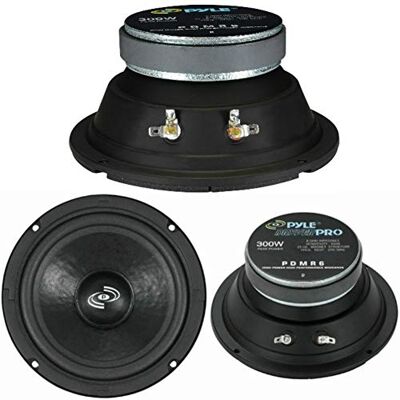 Pyle 1 midrange PDMR6 Difusor altavoz 16,50 cm, 165 mm, 150 W, RMS y 300 W max impedence 8 ohm para DJ, fiesta, discoteca, coche, 1 piezo Pyle 1 midrange PDMR6 Difusor altavoz 16,50 cm, 165 mm, 150 W, RMS y 300 W max impedence 8 ohm para DJ, fiesta, discoteca, coche, 1 piezo