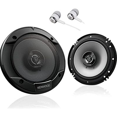 Kenwood KFC-1664S Altavoces coaxiales para coche, negro Kenwood KFC-1664S Altavoces coaxiales para coche, negro